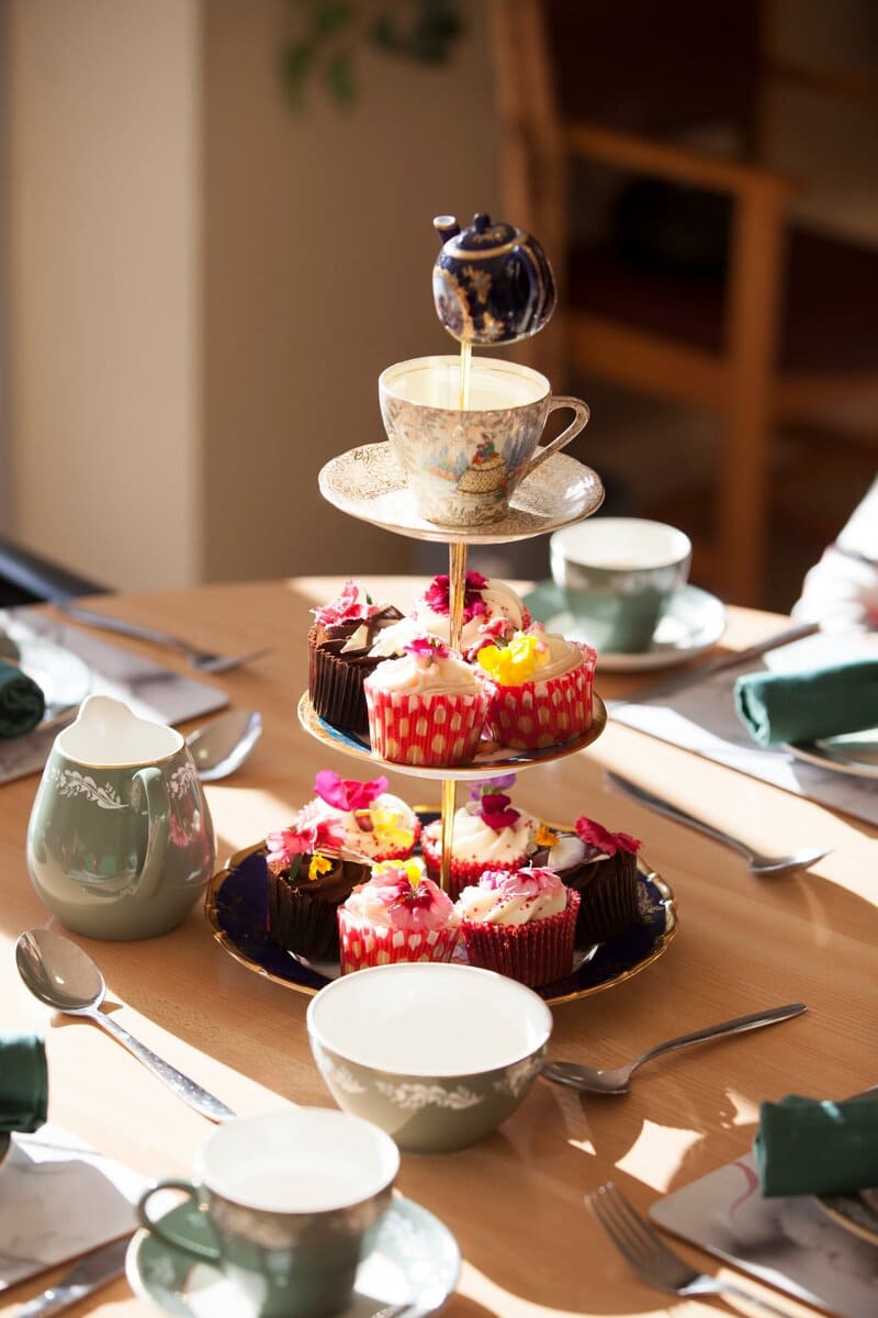cake on a cake stand 