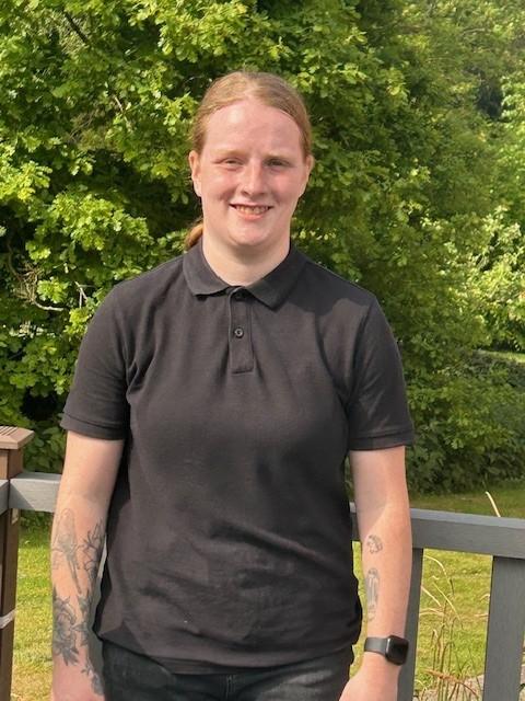 close up photo of a team member vicky from catering